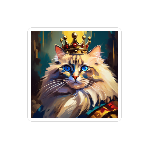 PugMug Custom Tabby Ragdoll Cat Sticker