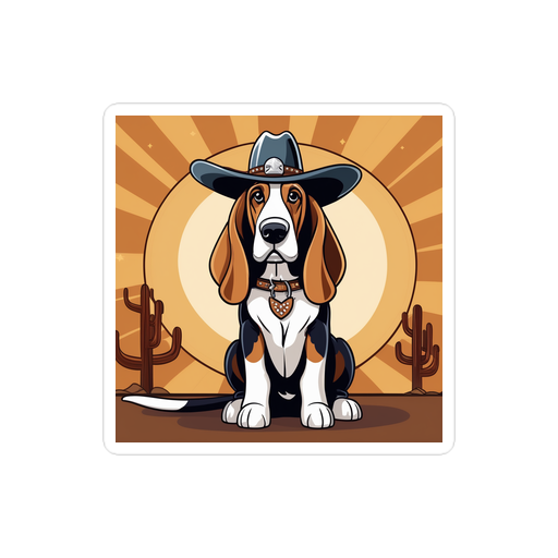PugMug Custom Basset Hound Sticker