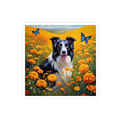 PugMug Custom Border Collie Sticker