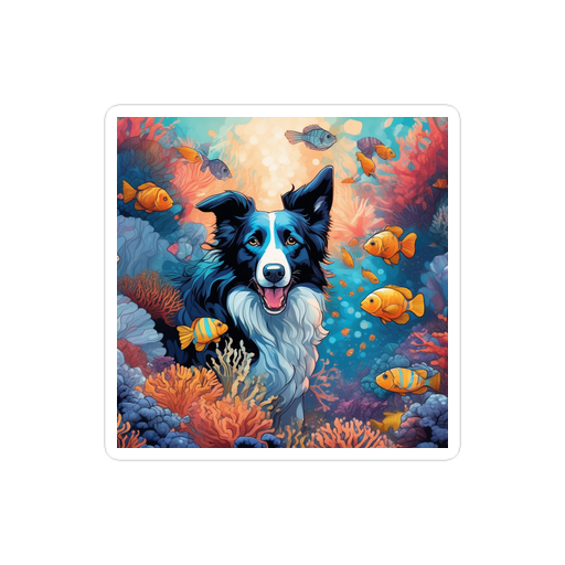 PugMug Custom Border Collie Sticker