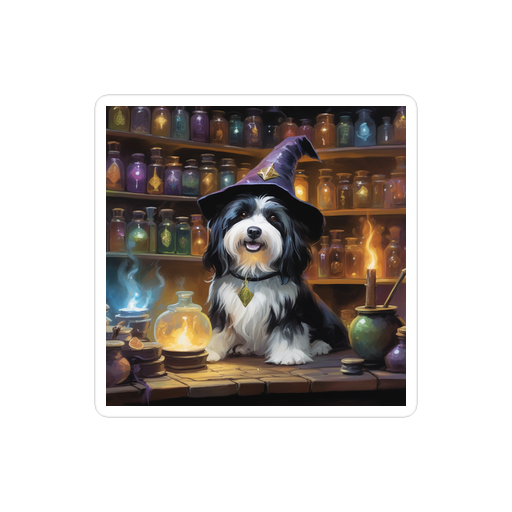 PugMug Custom Black-and-white Havanese Dog Sticker