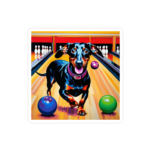 PugMug Custom Black Dachshund Sticker