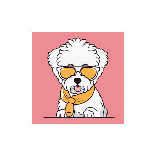 PugMug Custom Bichons Frise Sticker