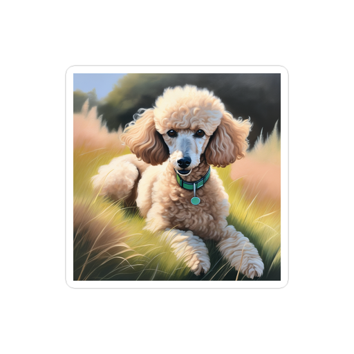 PugMug Custom Tan Poodle Sticker