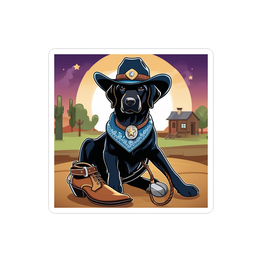 PugMug Custom Black Labrador Retriever Sticker