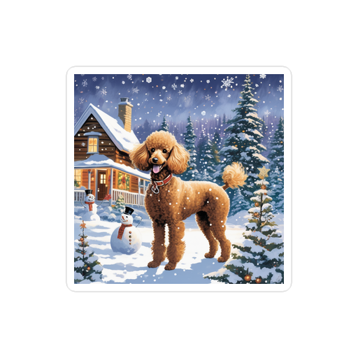 PugMug Custom Tan Poodle Sticker