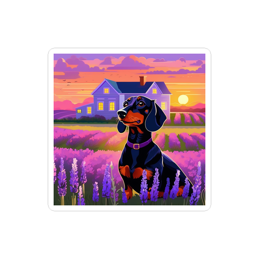 PugMug Custom Black Dachshund Sticker