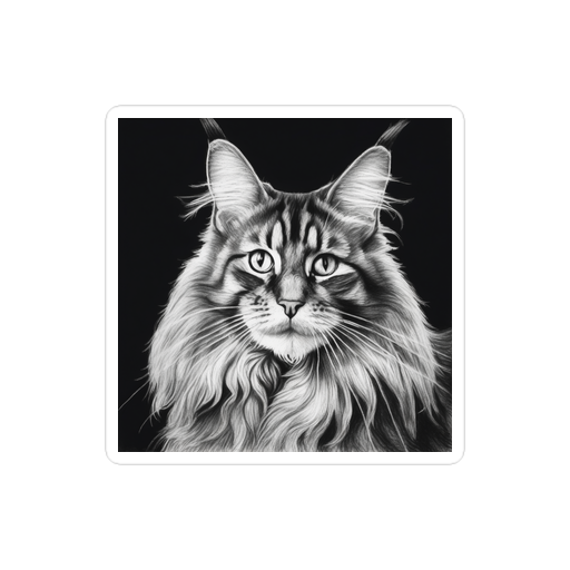 PugMug Custom Tabby Maine Coon Cat Sticker