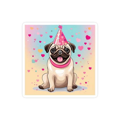 PugMug Custom Pug Sticker