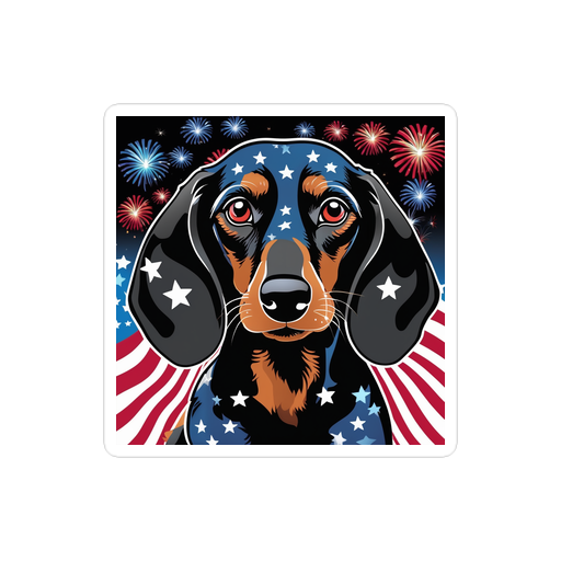 PugMug Custom Black Dachshund Sticker