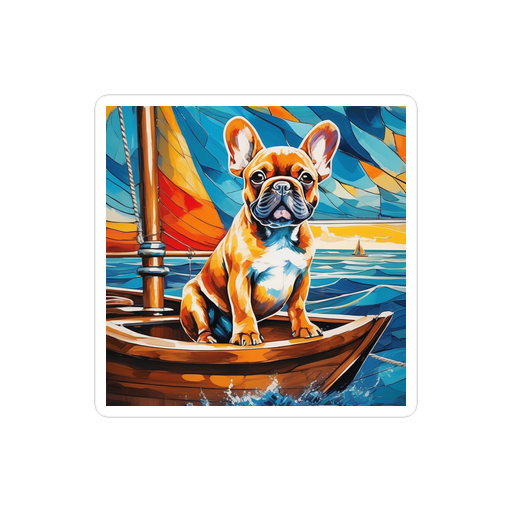 PugMug Custom Tan French Bulldog Sticker