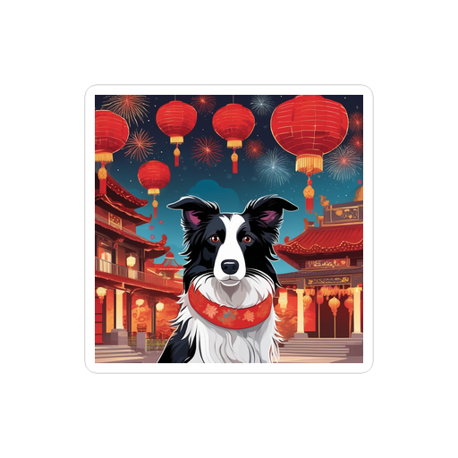 PugMug Custom Border Collie Sticker