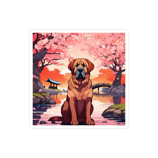 PugMug Custom Mastiff Sticker
