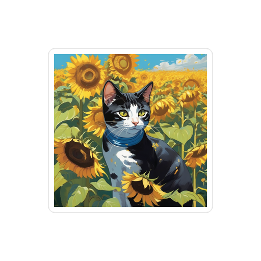 PugMug Custom Black American Shorthair Cat Sticker