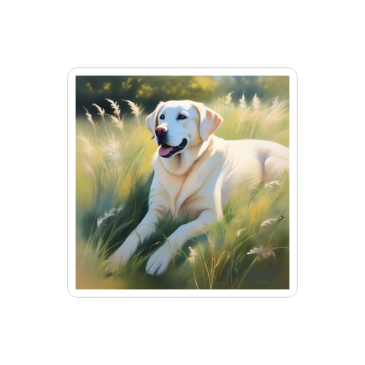PugMug Custom White Labrador Retriever Sticker