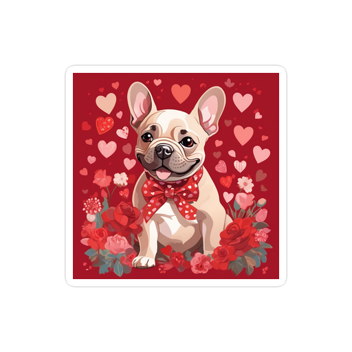 PugMug Custom Tan French Bulldog Sticker