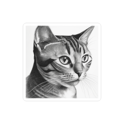 PugMug Custom Black American Shorthair Cat Sticker