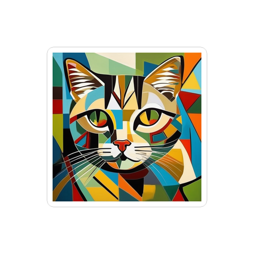 PugMug Custom Tabby Scottish Fold Cat Sticker