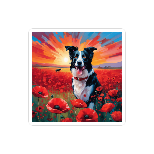 PugMug Custom Border Collie Sticker