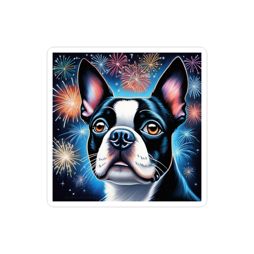 PugMug Custom Boston Terrier Sticker