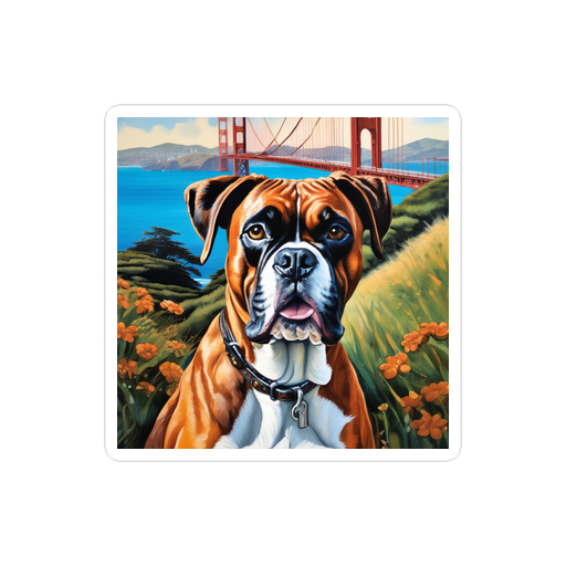 PugMug Custom Boxer Dog Sticker