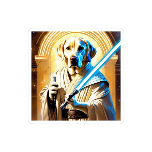 PugMug Custom White Labrador Retriever Sticker