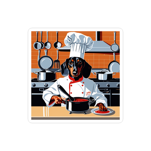 PugMug Custom Black Dachshund Sticker