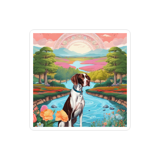 PugMug Custom Pointer Dog Sticker