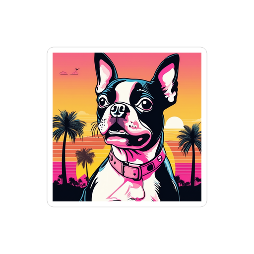 PugMug Custom Boston Terrier Sticker