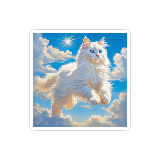 PugMug Custom White Ragdoll Cat Sticker