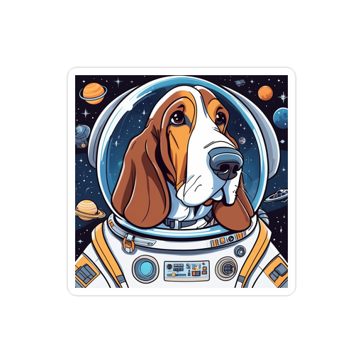PugMug Custom Basset Hound Sticker