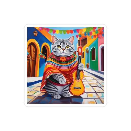 PugMug Custom Tabby British Shorthair Cat Sticker