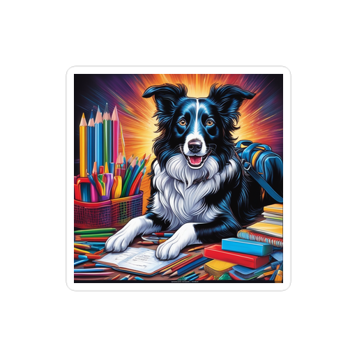 PugMug Custom Border Collie Sticker