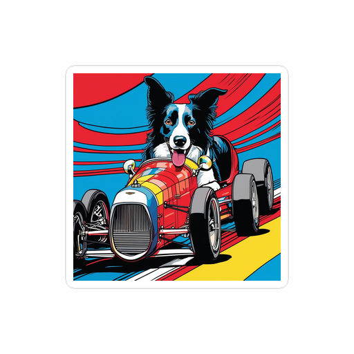 PugMug Custom Border Collie Sticker