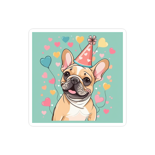 PugMug Custom Tan French Bulldog Sticker