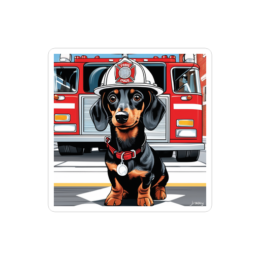 PugMug Custom Black Dachshund Sticker