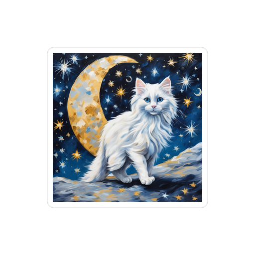PugMug Custom White Ragdoll Cat Sticker
