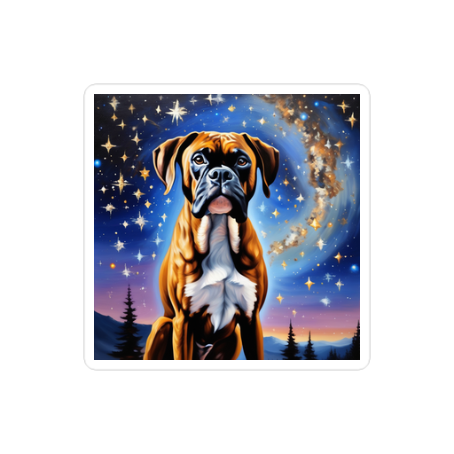 PugMug Custom Boxer Dog Sticker