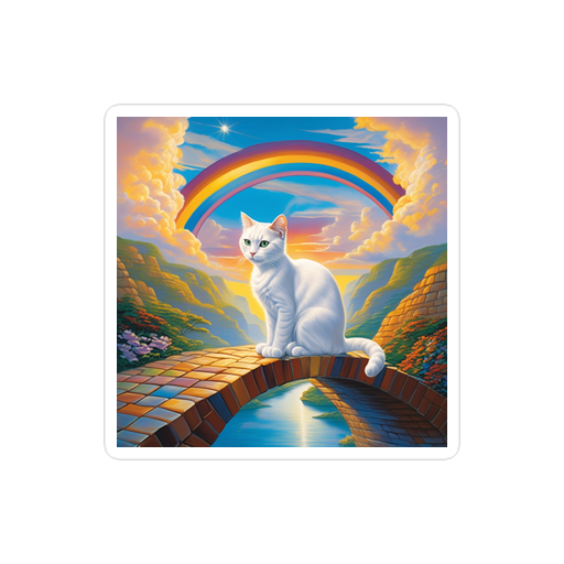 PugMug Custom White Exotic Cat Sticker