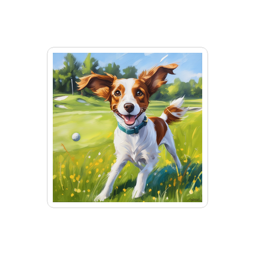 PugMug Custom Brittany Dog Sticker