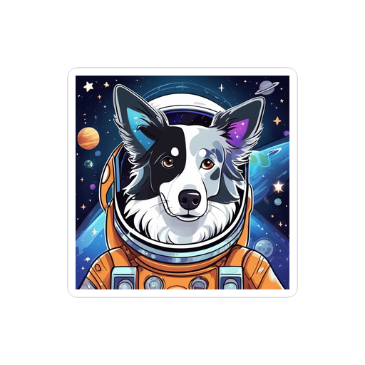 PugMug Custom Blue Merle Border Collie Sticker