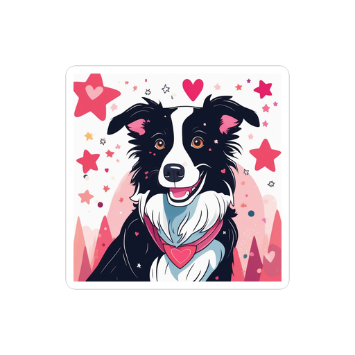 PugMug Custom Border Collie Sticker