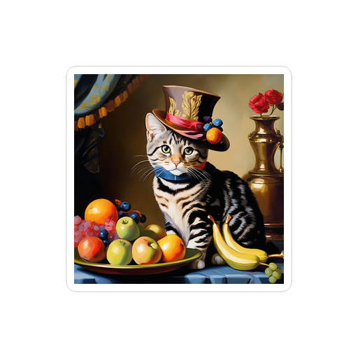 PugMug Custom Tabby American Shorthair Cat Sticker