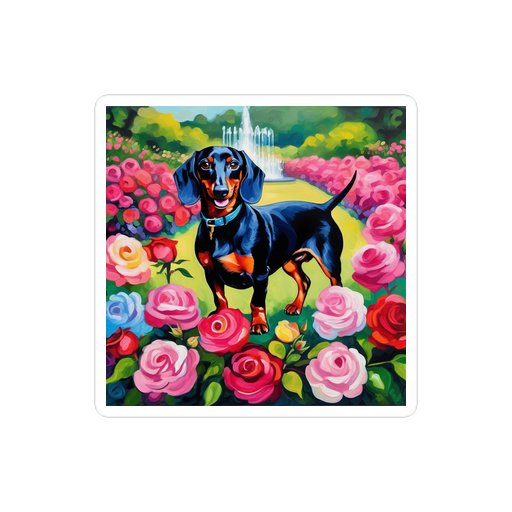 PugMug Custom Black Dachshund Sticker