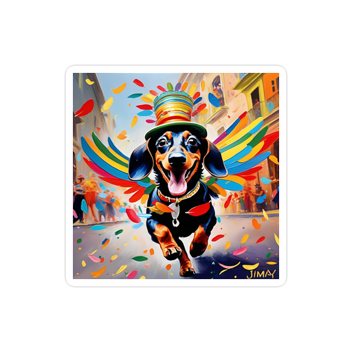 PugMug Custom Tan Dachshund Sticker