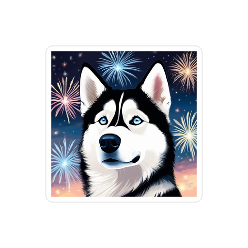 PugMug Custom Siberian Husky Sticker