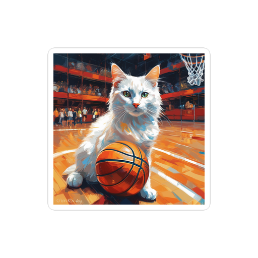 PugMug Custom White Companion Cat Sticker