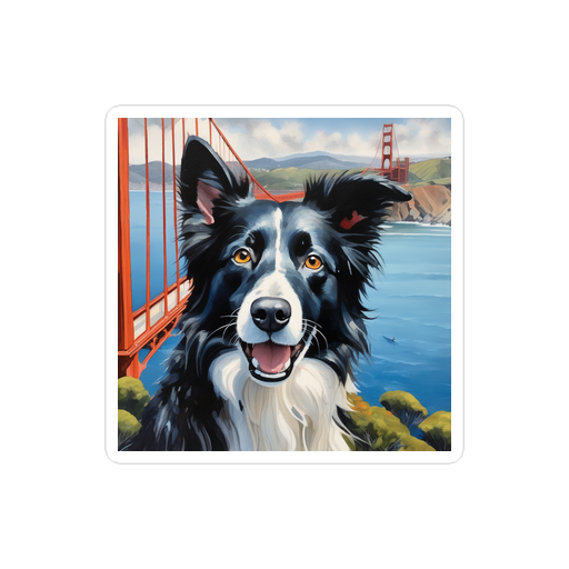 PugMug Custom Border Collie Sticker