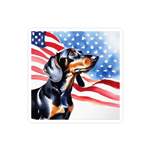 PugMug Custom Black Dachshund Sticker