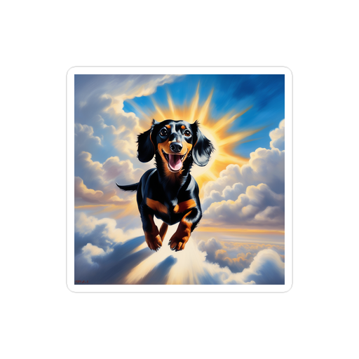 PugMug Custom Black Dachshund Sticker